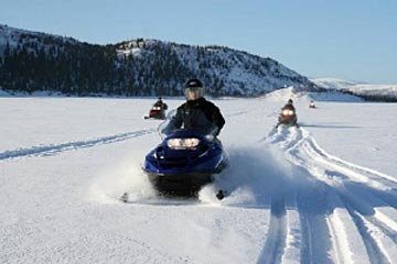 Snowmobile safari from Barents Sea to White Sea on Kola Peninsula, Northwest Russia