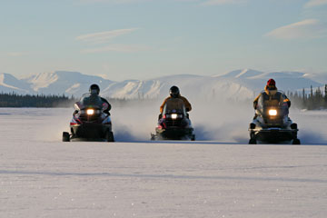 Snowmobile routes Russian Lapland