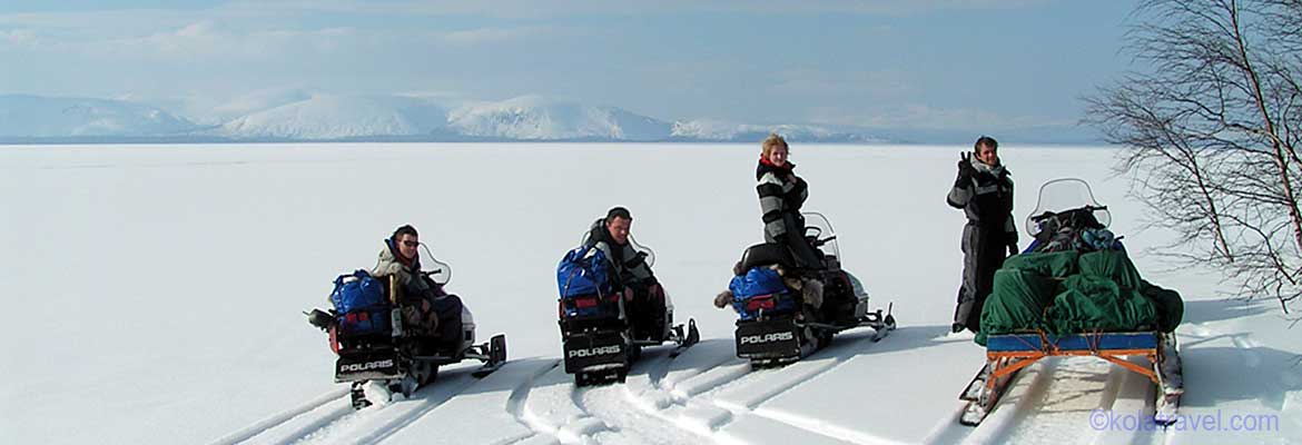 Snowmobiling tours snowmobile safaris Russia Kola Peninsula Russian Lapland Murmansk